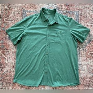 L.L Bean Green Slightly Fitted Button Boat  Down Shirt/Size XXL